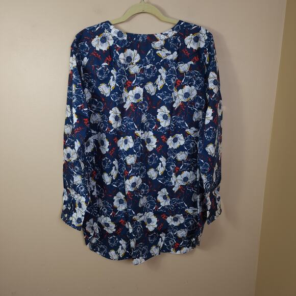 Duluth Wrinklefighter Tunic in Navy Sun Floral Size XL - Picture 6 of 9